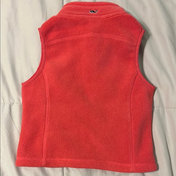 Little Girls 4t Vineyard Vines Coral Fleece Vest - Picture 4 of 4